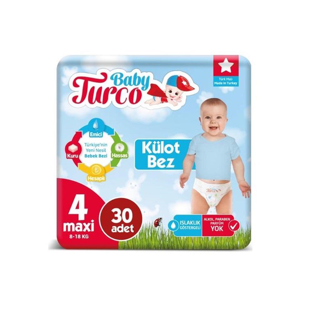 Baby Turco Külot Bez 4 Maxi (8-18) Kg 30 Adet