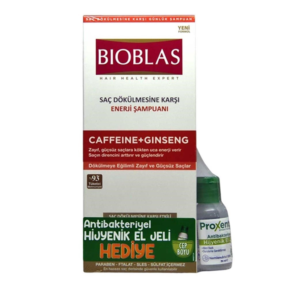 Bıoblas Şampuan 360 Ml Caffeine + El Jeli 30 Ml