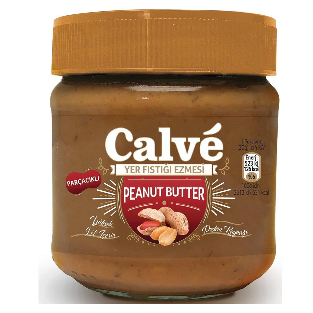 Calve Yer Fıstığı Ezmesi Parçacıklı 350 Gr Cam