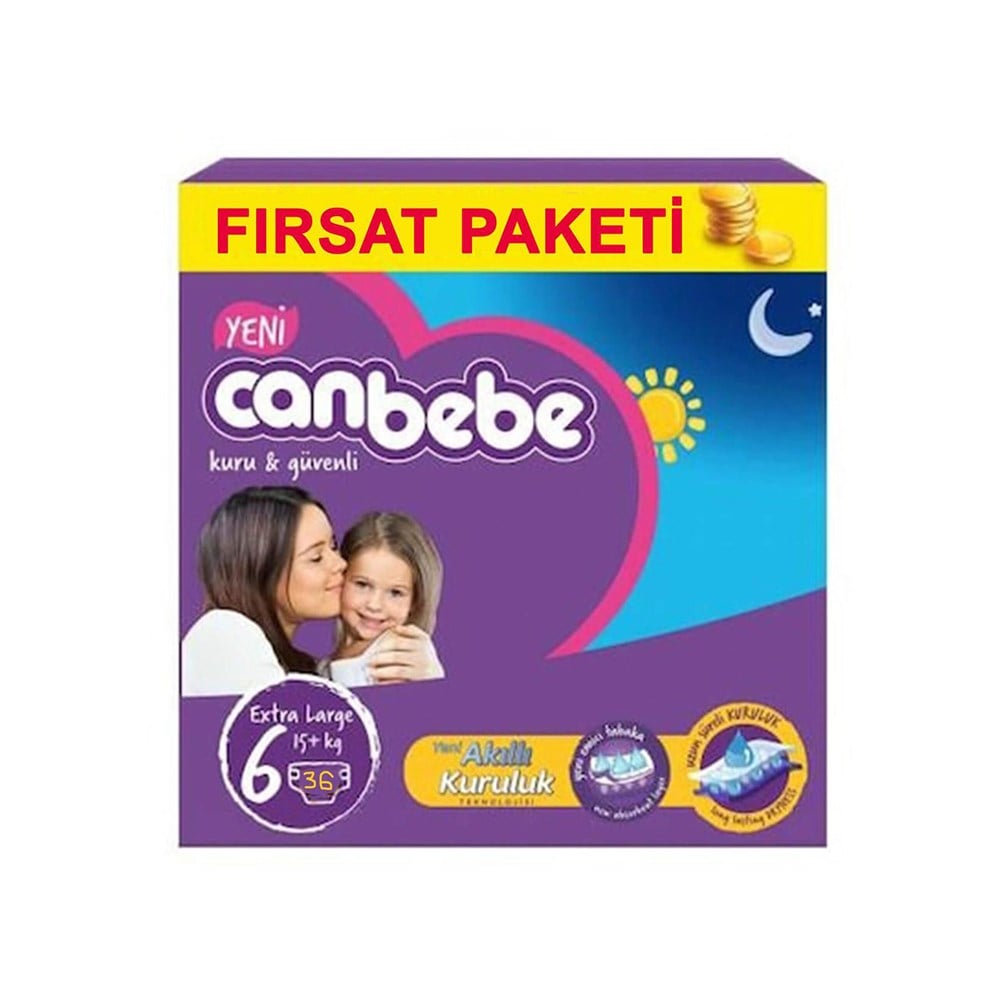 Canbebe Aylık Paket 6 E.large 16+ 36 Adet