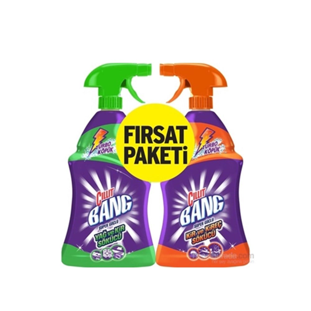Cıllıt Bang Sprey 750 Ml Yağ Sökücü + 750 Ml Kir Sökücü