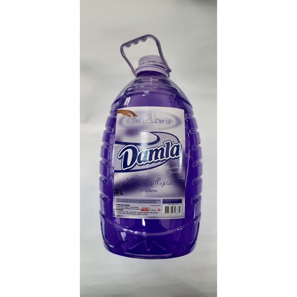 Damla Sıvı El Sabunu 4 Kg Mor