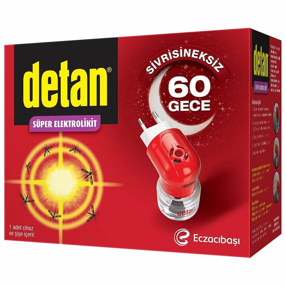 Detan 60 Gece Elektrolikit Cihaz+yedek
