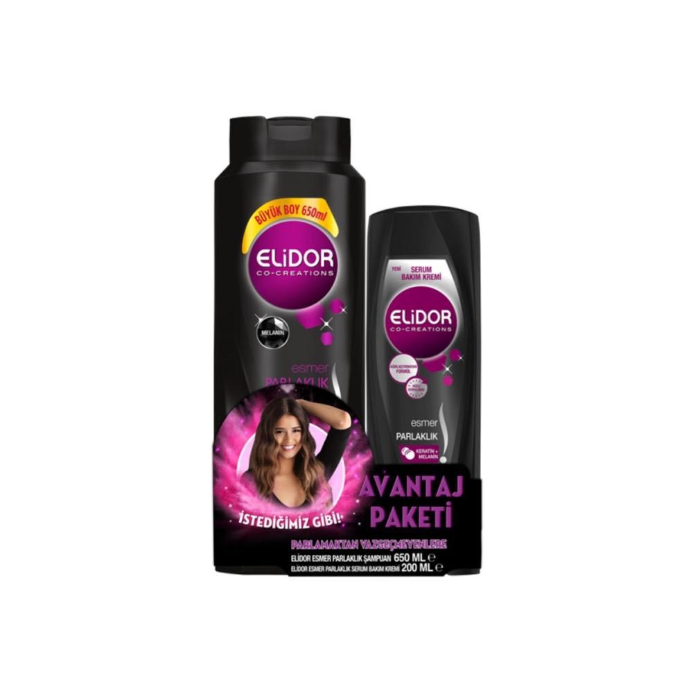 Elidor Şampuan 2'li 650 Ml Esmer+ Saç Kremi 200 Ml