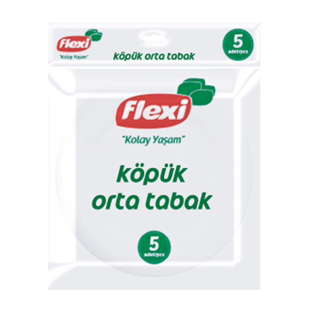 Flexi Kullan-at Köpük Tabak 5'li Büyük