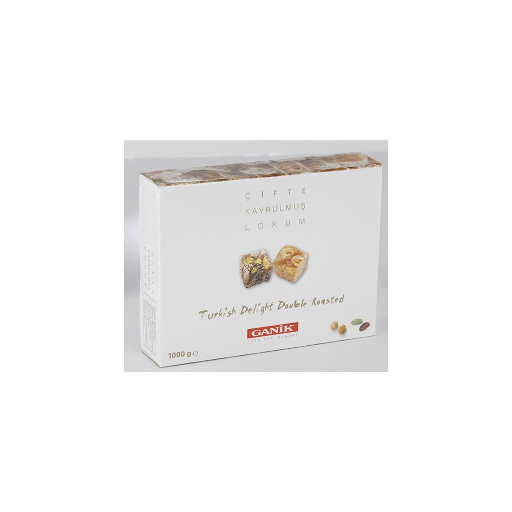 Ganik Lokum 1000 Gr Çifte Kavrulmuş Yer Fıs.hind.cevizli