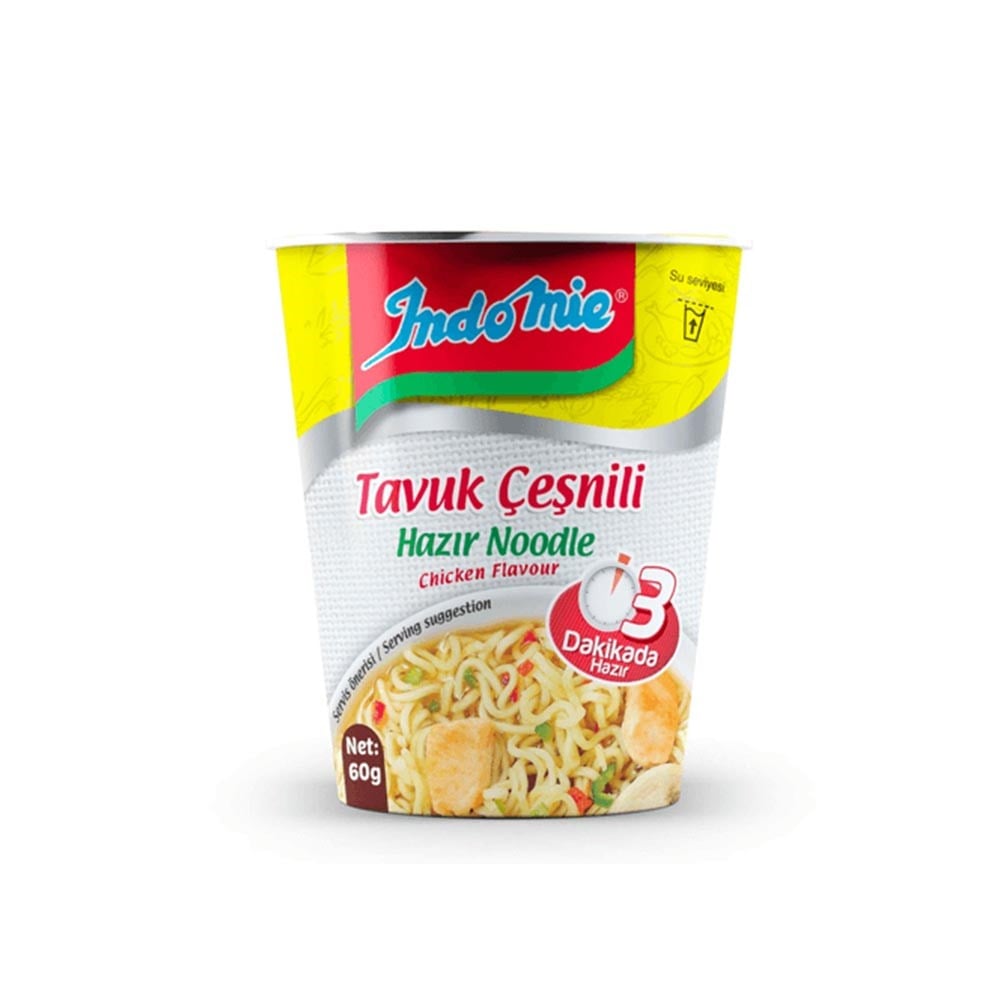 İndo Mie Hazır Noodle 60 Gr Bardak Tavuk Çeşnili
