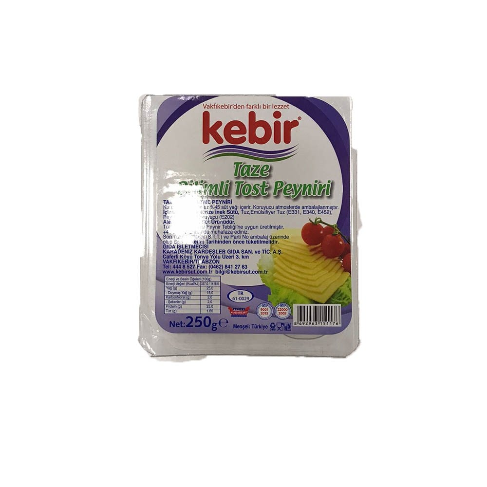 Kebir Dilimli Kaşar 250 Gr