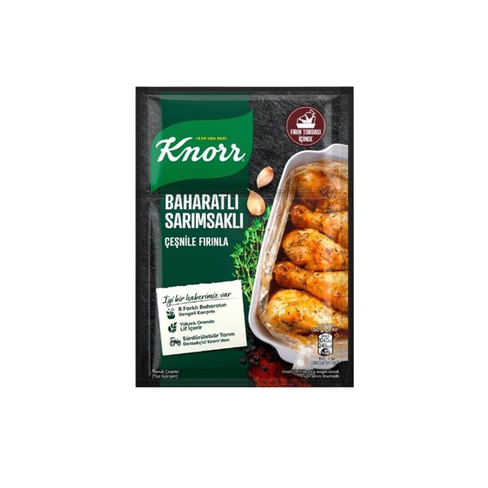 Knor Tavuk Çeşni Fırında 34 Gr Baharatlı Sarımsaklı
