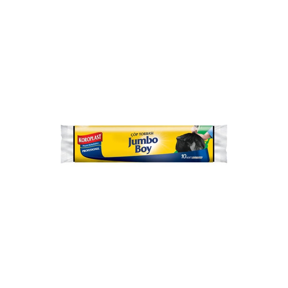 Koroplast Çöp Torbası Profesyonel Jumbo 10'lu 80x110 Siyah