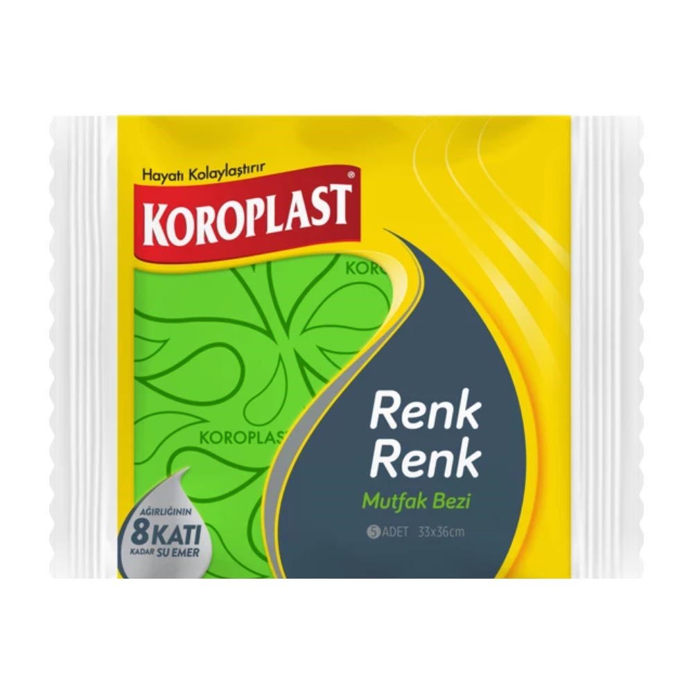 Koroplast Mutfak Bezi 5'li Renk Renk