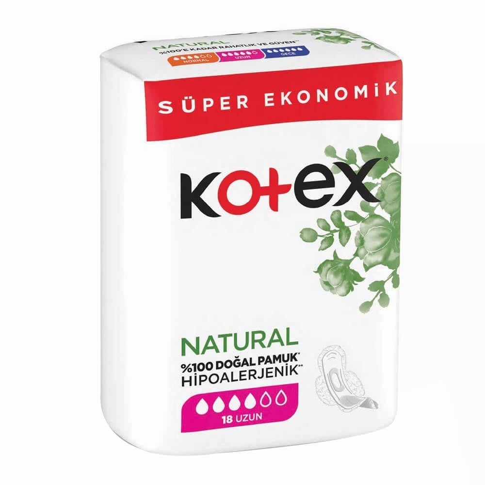 Kotex Ultra Natural Süper Ek.18'li Uzun