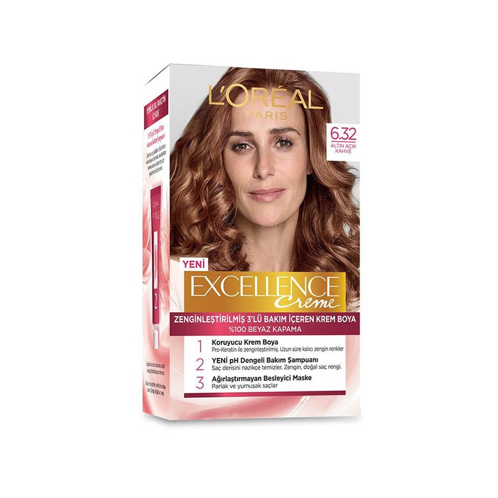 Loreal Excellence 6.32 Altın Açık Kahve