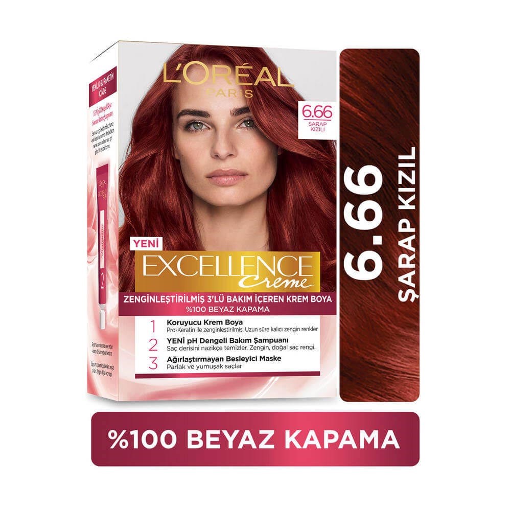Loreal Excellence 6.66 Kumral Kızıl