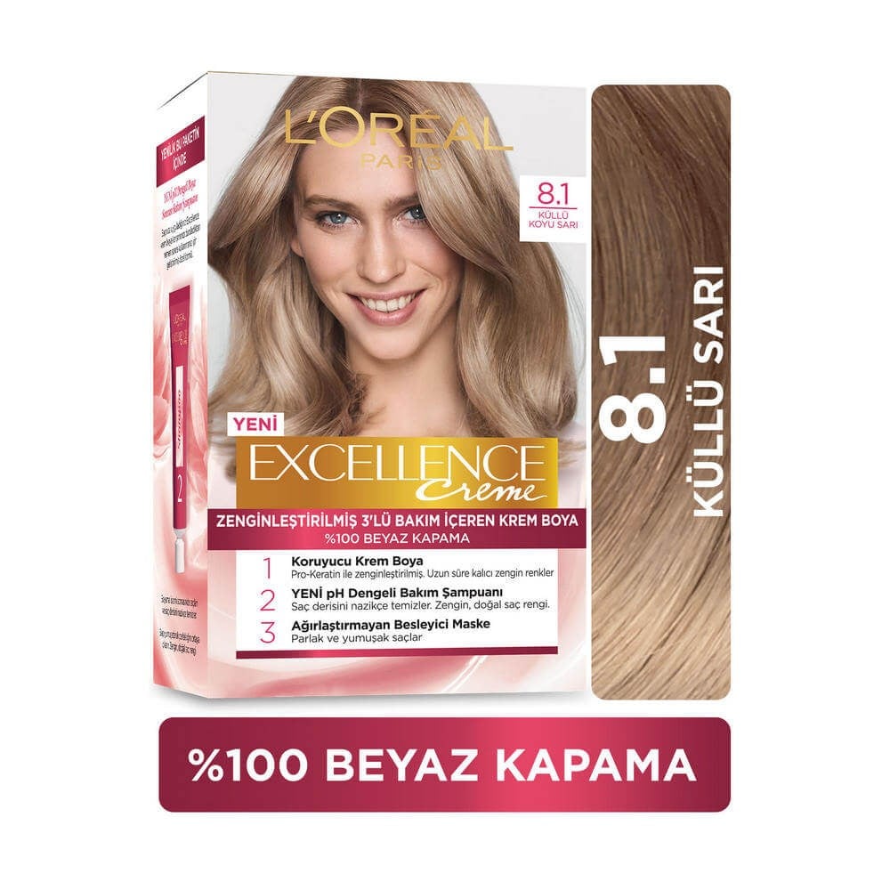 Loreal Excellence 8.1 Küllü Koyu Sarı