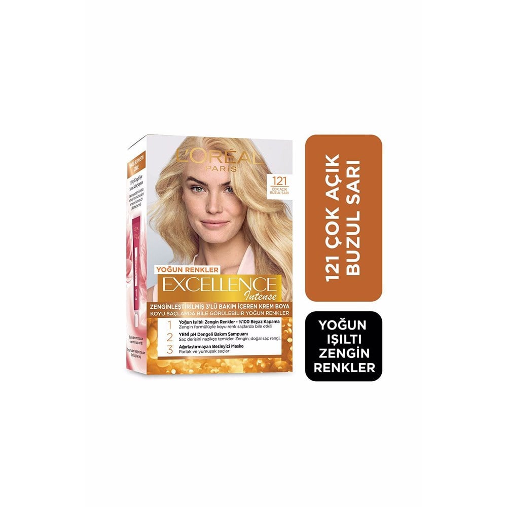 Loreal Excellence Intense 121 Çok Açık Buzul Sarı