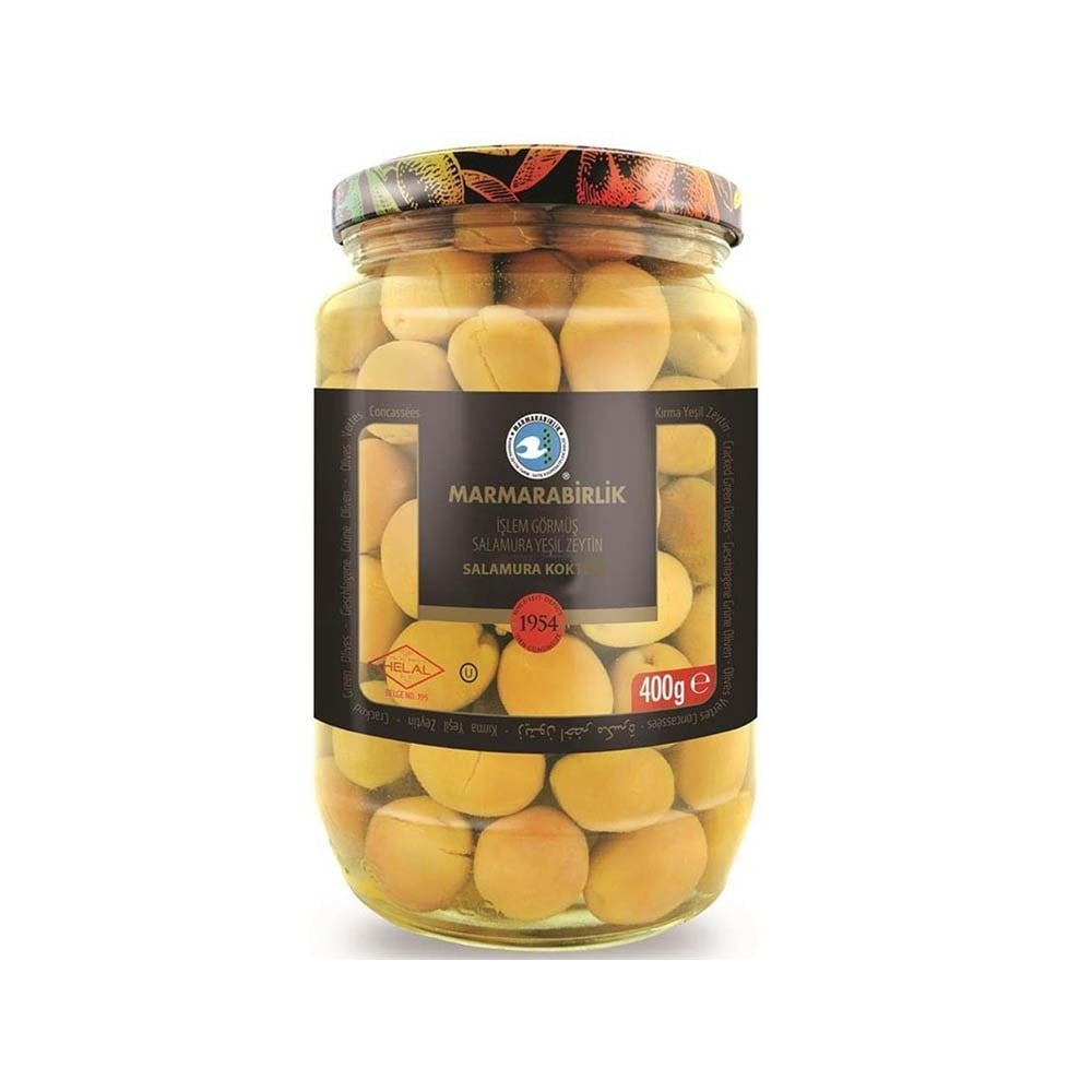 M.bir.yeşil Zeytin 400 Gr Cam Kokteyl (141-160)