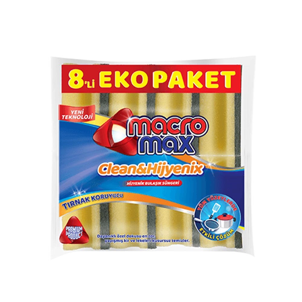 Macro Max Sünger 8'li Oluklu Eko