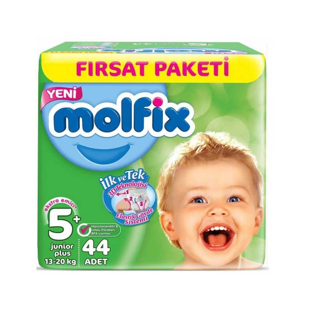 Molfix Fırsat Paket 5+ J.plus 13-20 Kg 44 Adet