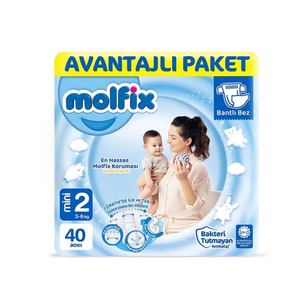 Molfix Jumbo Paket 2 Mini (3-6 Kg) 40 Adet