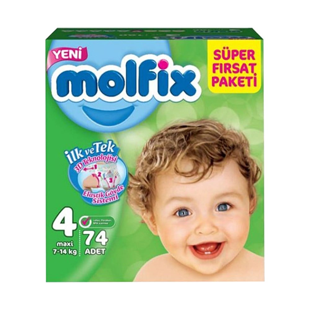Molfix Süper Fırsat Paket 4 Maxi 74 Adet