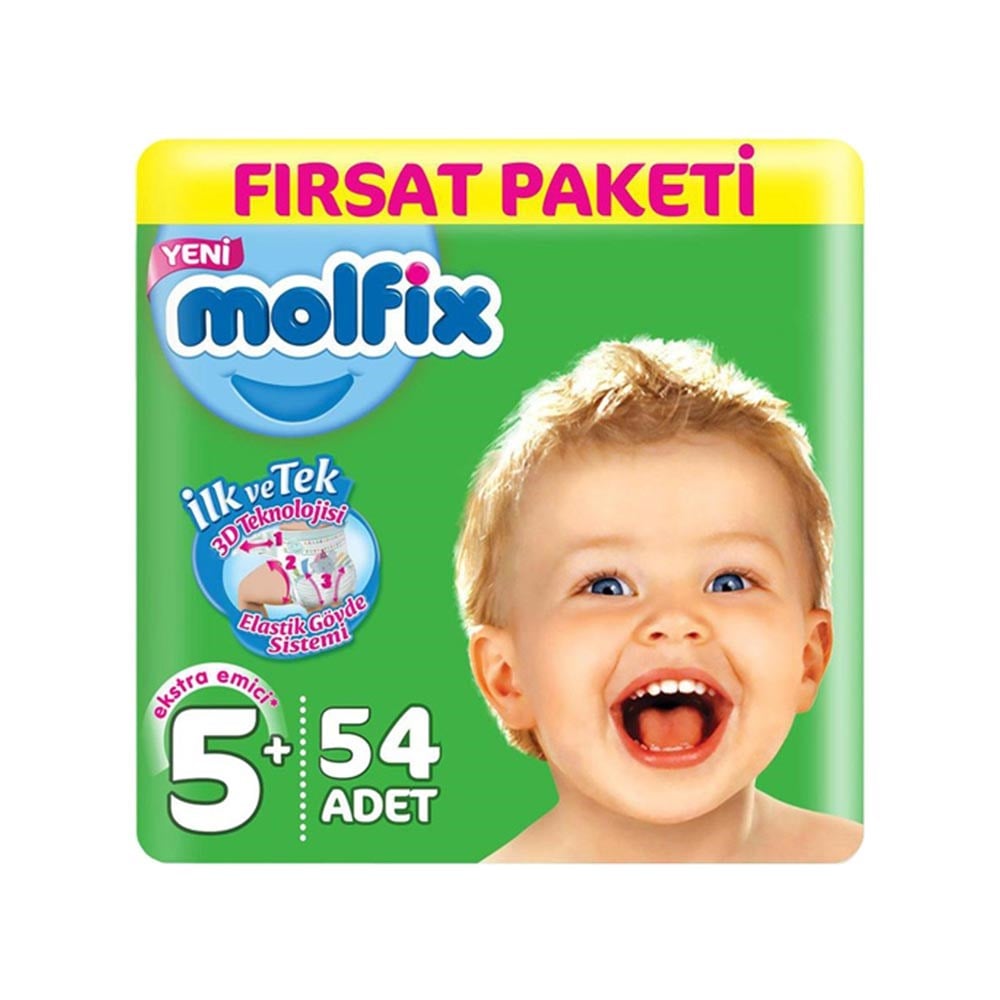 Molfix Süper Fırsat Paket 5+ Junior Plus (13-20 Kg) 54 Adet