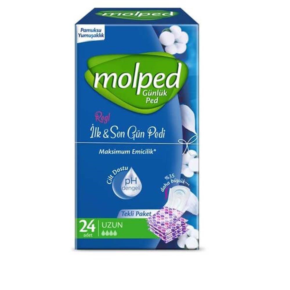 Molped Günlük Ped 24'lü Kutu İlk & Son Gün Eko Sw'li