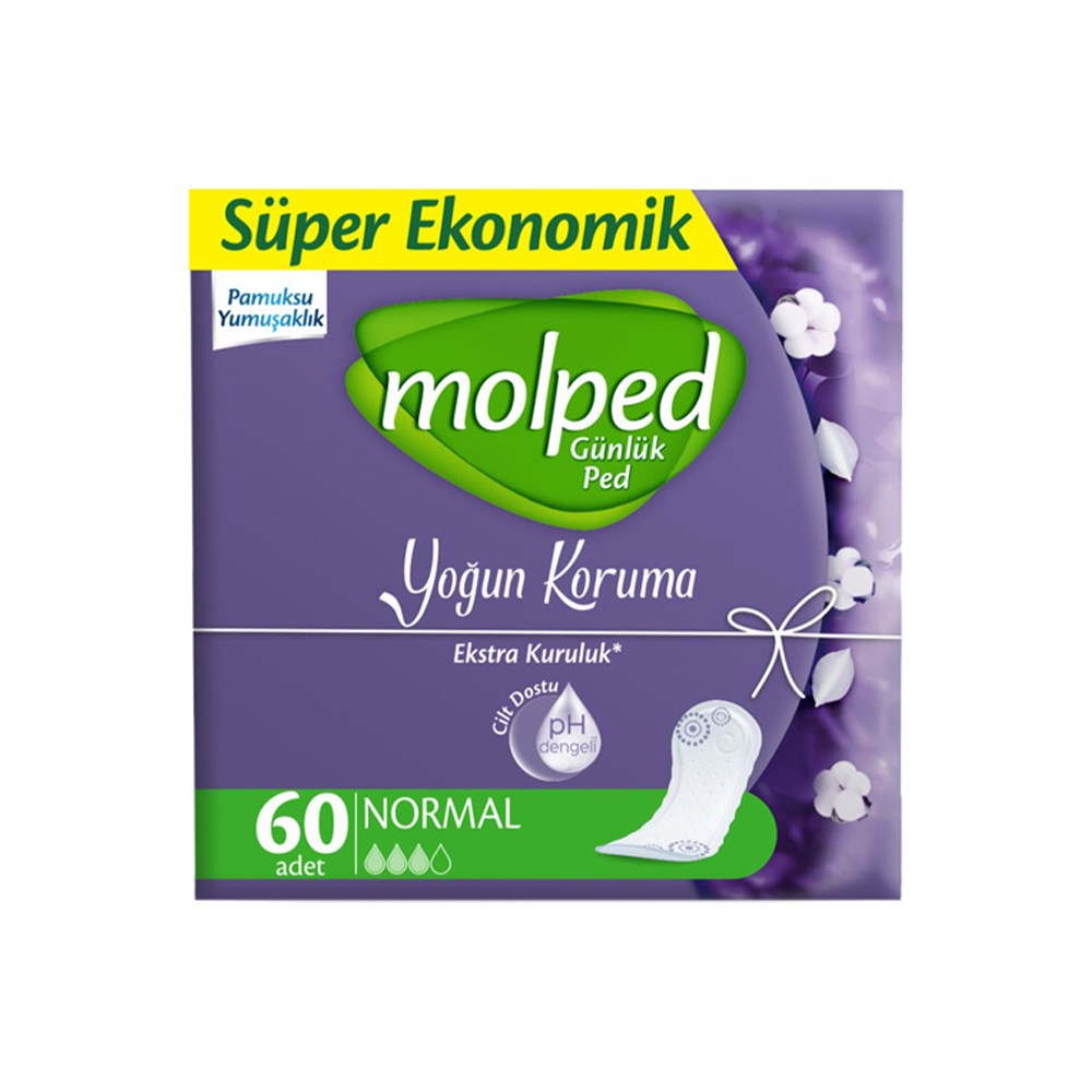Molped Günlük Ped 60'lı Parfümsüz Normal