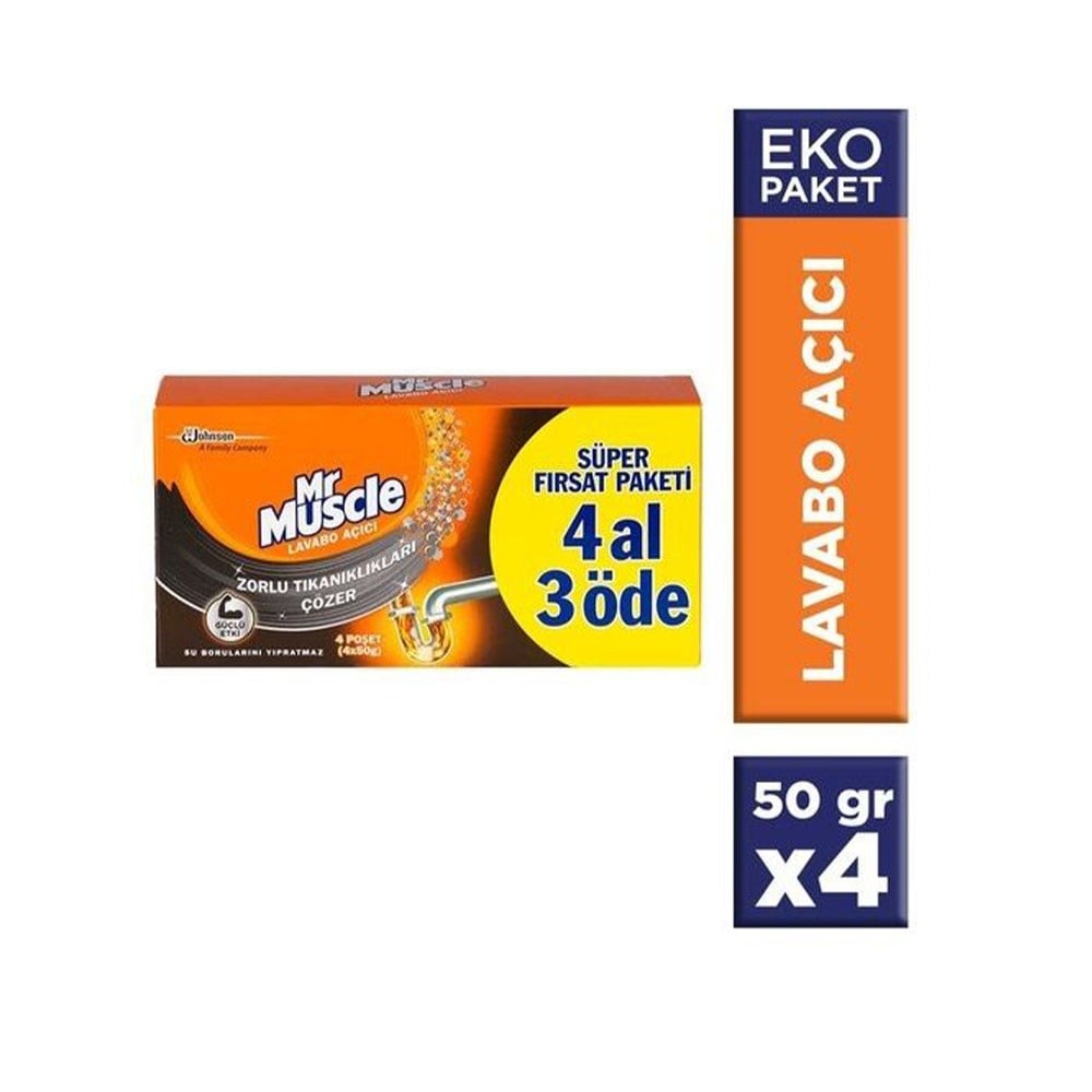 Mr.muscle Lavabo Açıcı 4x50 Gr 4 Al 3 Öde