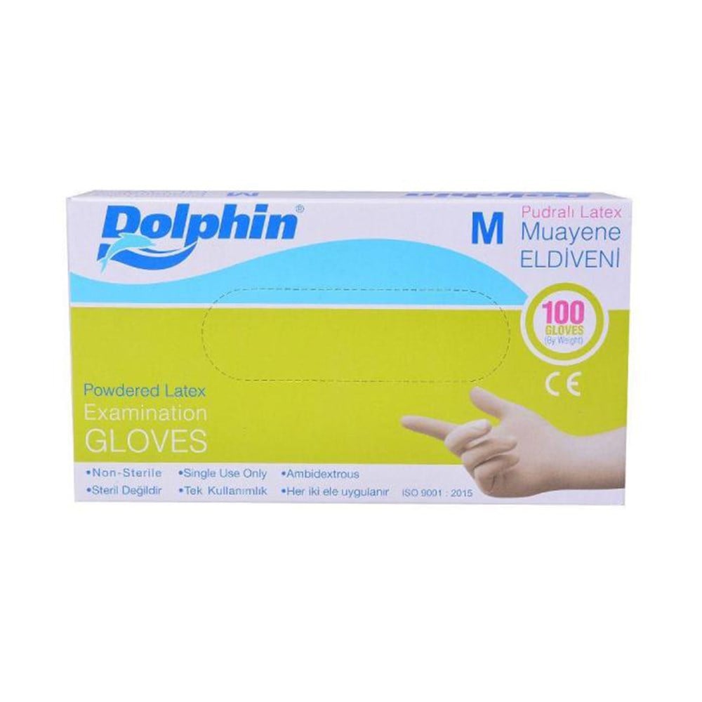 Muayene Eldiveni 100'lü M Dolphin Pudralı