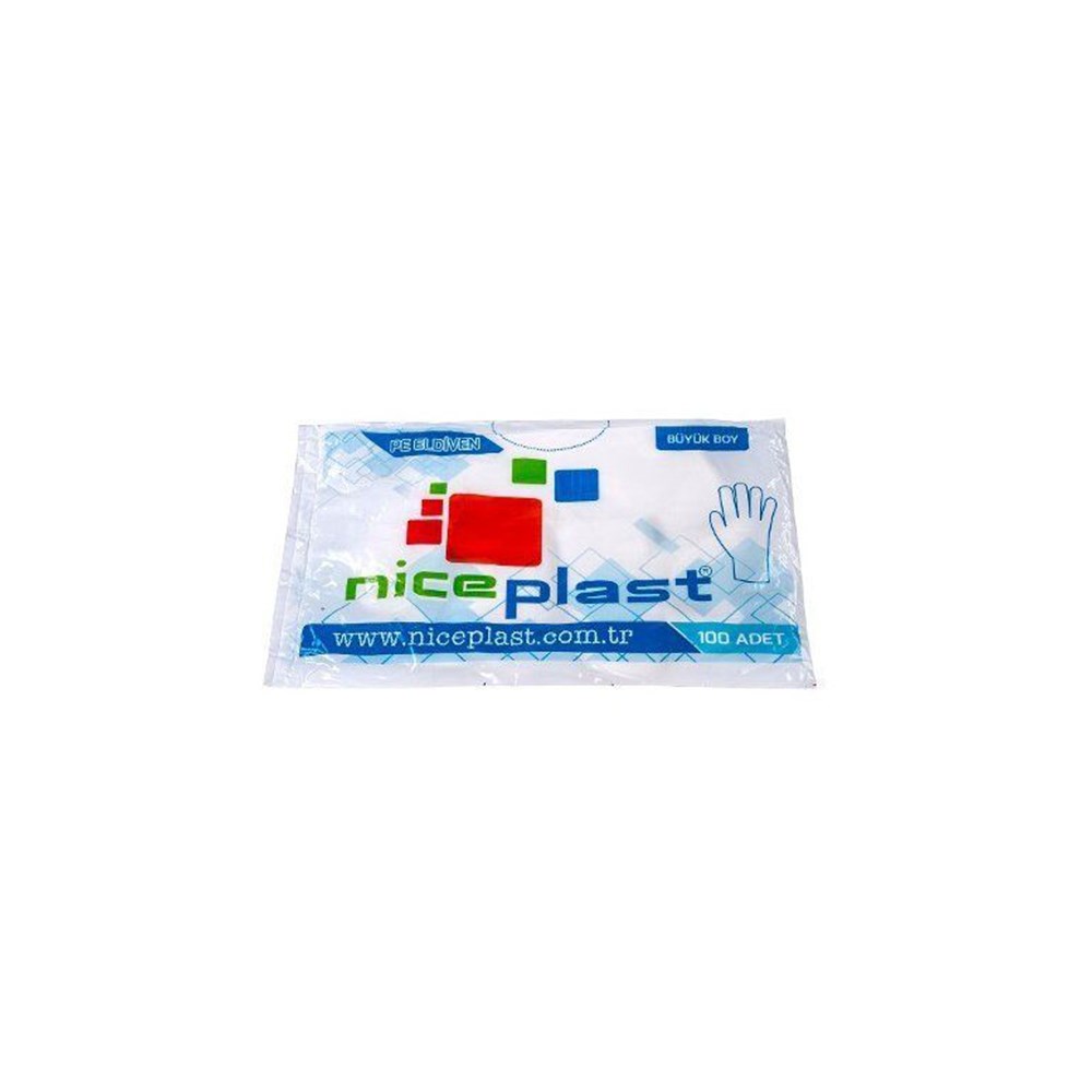 Nice Plast Şeffaf Eldiven 100'lü Büyük Boy