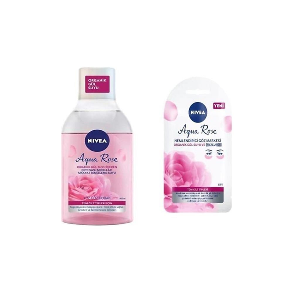 Nıvea Cilt Bakım Makyaj Tem.suyu 400 Ml+agua Rose Göz Maskesi