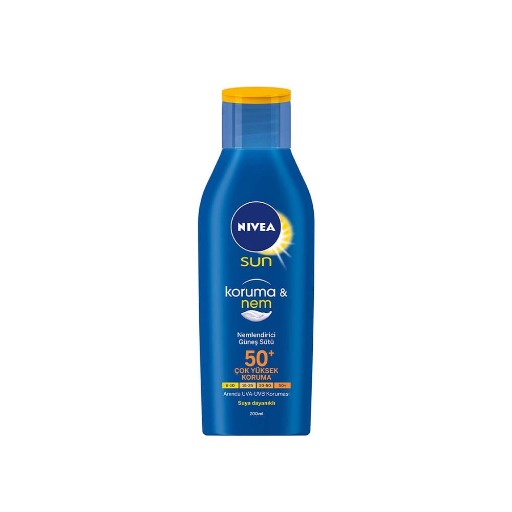 Nıvea Sun 200 Ml Koruma&nem Spf50+ Çok Yüksek Koruma Güneş Sütü