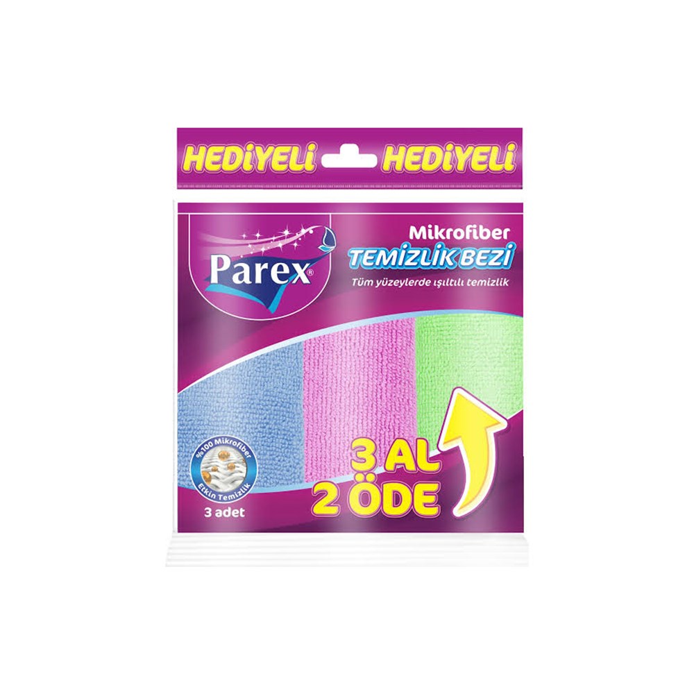 Parex Mikrofiber Temizlik Bezi 3'lü