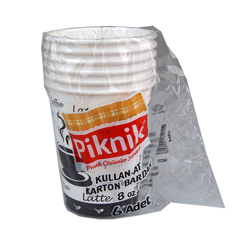 Piknik Kullan-at Karton Bardak 6'lı (1484-p) O