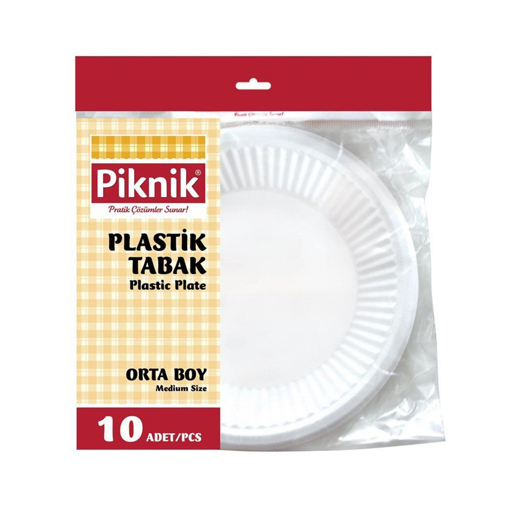 Piknik Kullan-at Pls Tabak 10'lu Orta