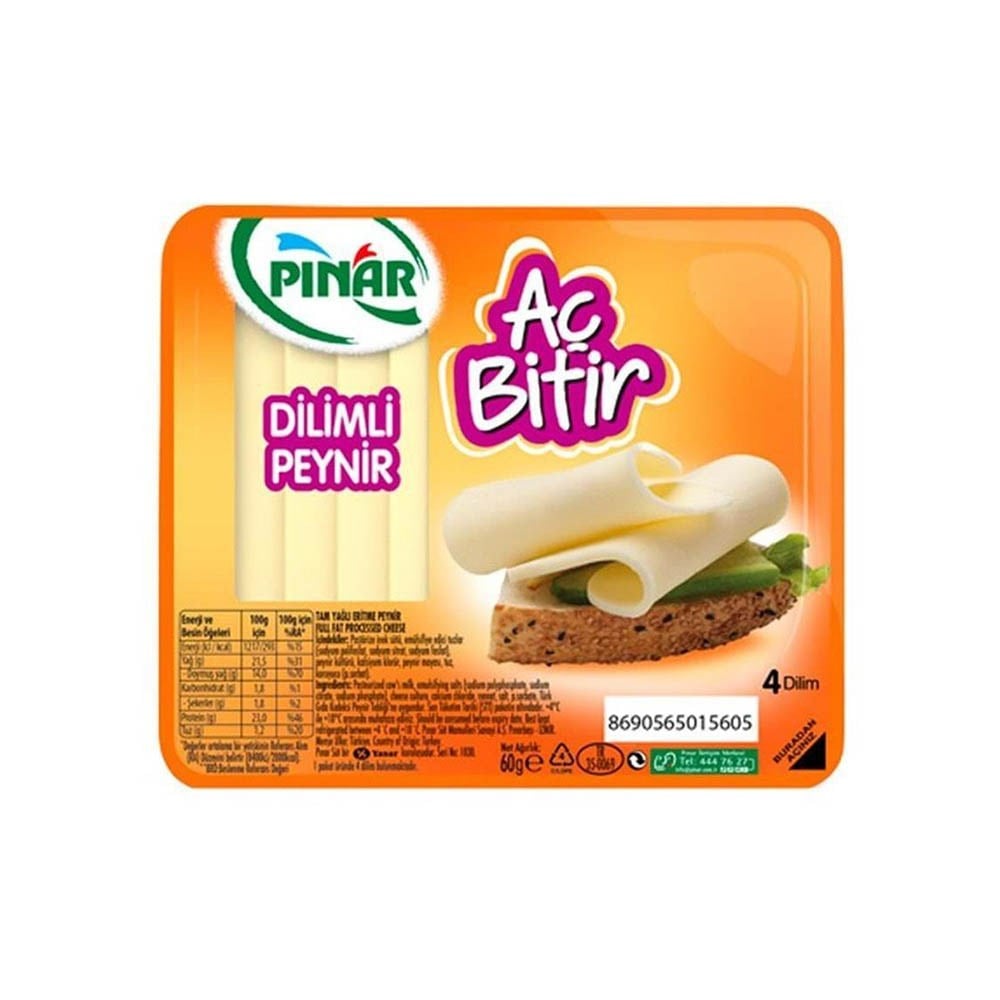 Pınar Kaşar Aç Bitir Dilimli 60 Gr