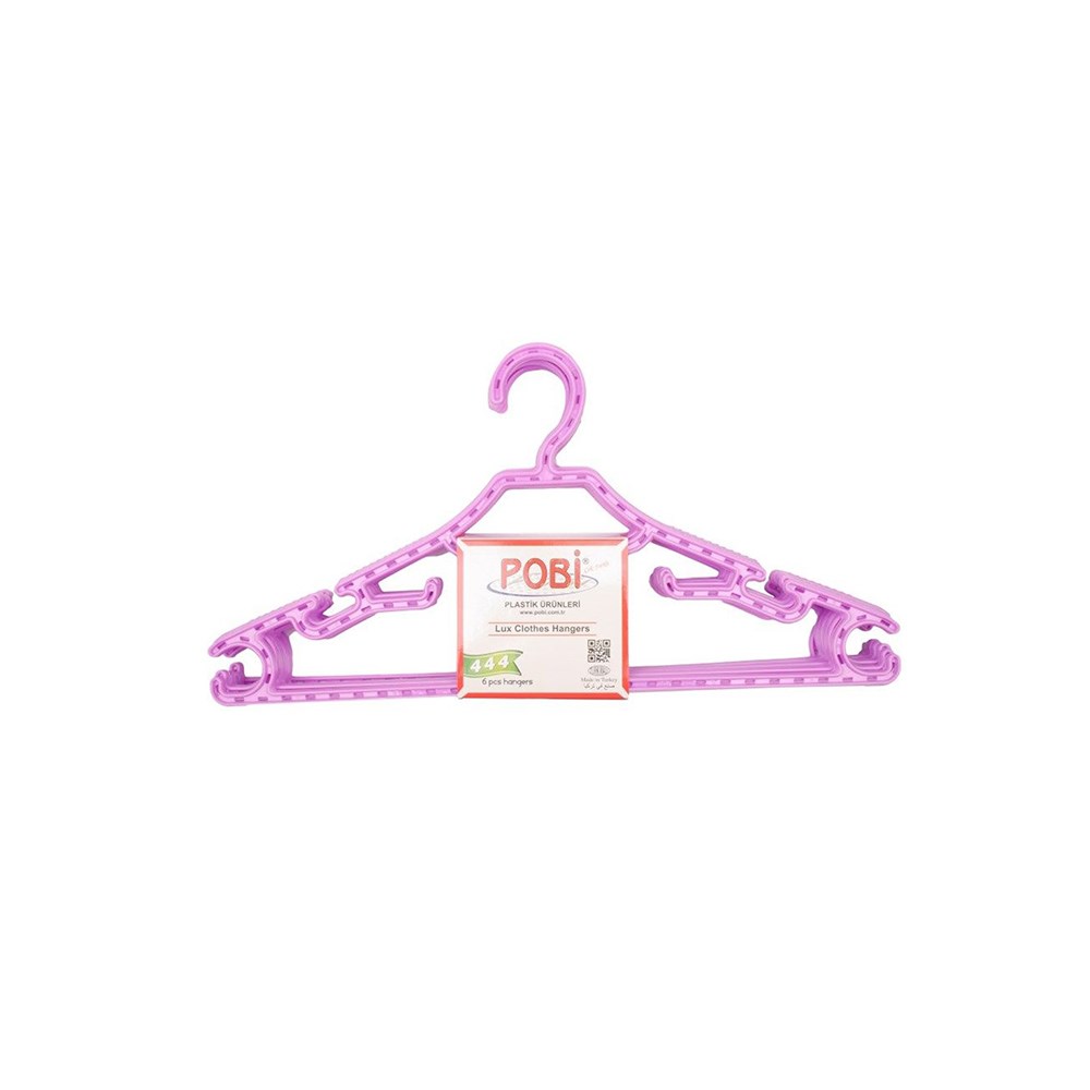 Pobi Plastik Elbise Askısı 6'lı