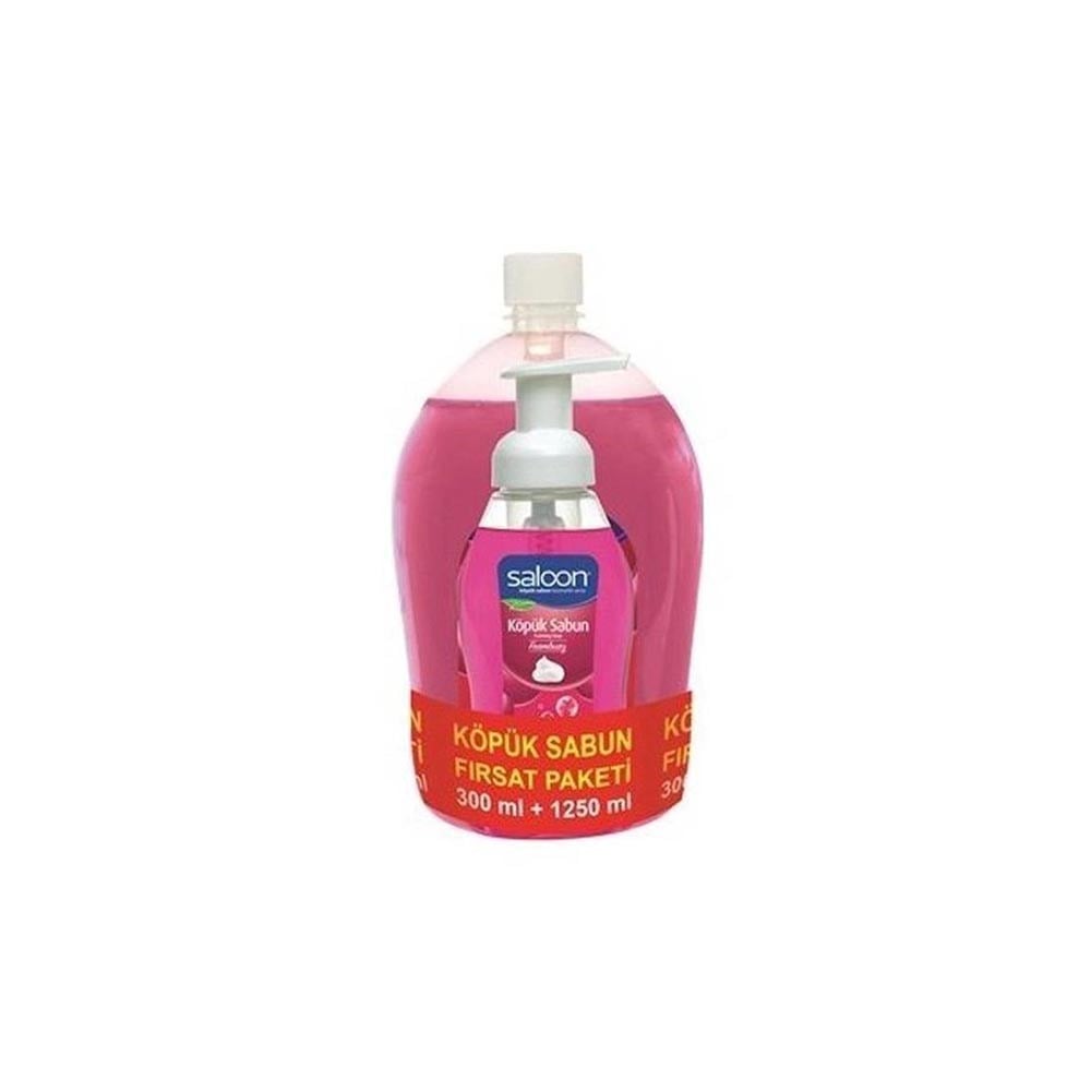 Saloon Köpük Sabun 300 Ml + 1250 Ml Frambuaz