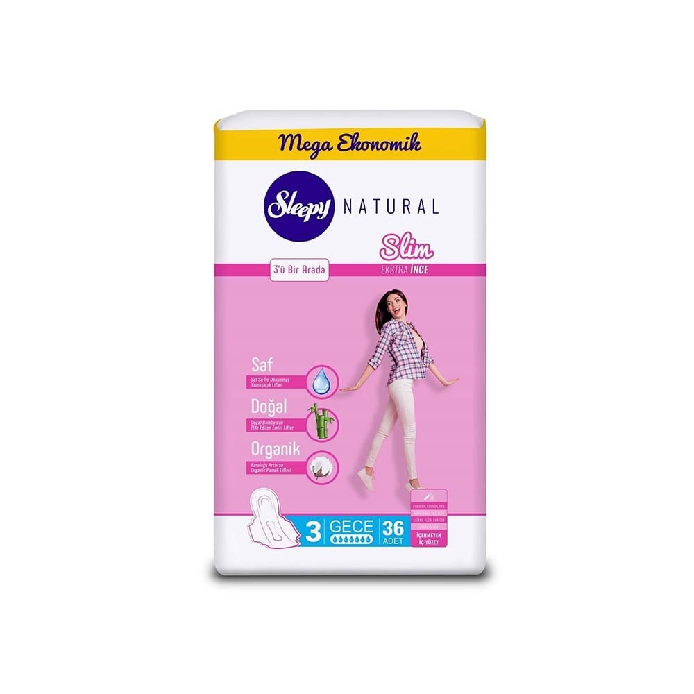 Sleepy Ped Natural Slim Mega Gece 36'lı Bg