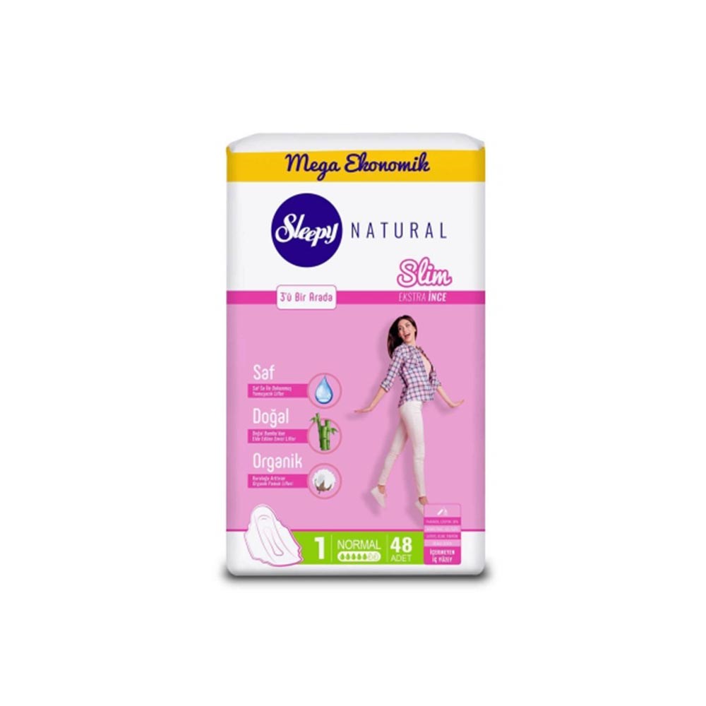 Sleepy Ped Natural Slim Mega Normal 48'li Bg