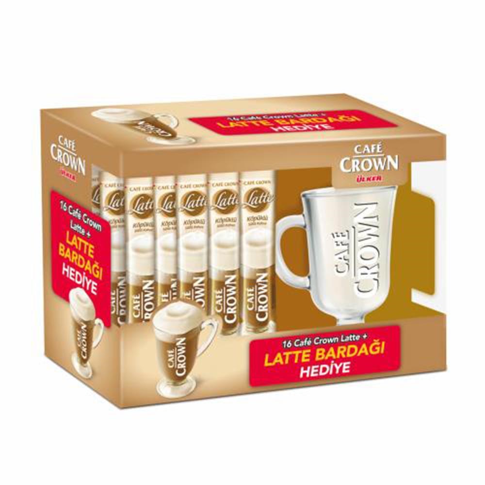 Ülker Cafe Crown Latte 16'lı + Latte Bardağı