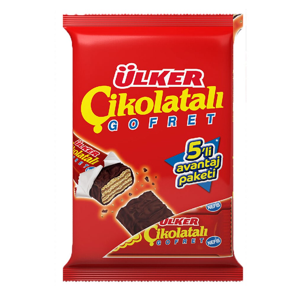 Ülker Çikolatalı Gofret 180 Gr 5'li Paket