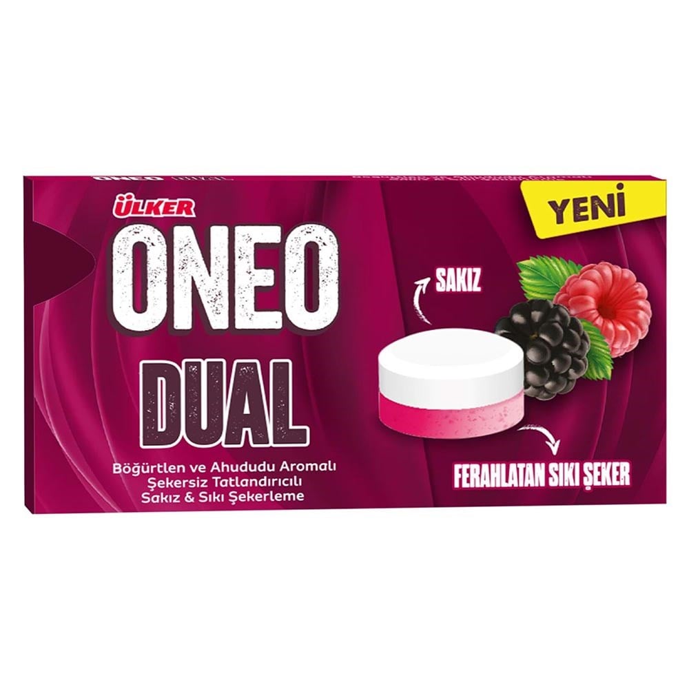 Ülker Oneo Sakız 13.9 Gr Dual Böğür.ahududu