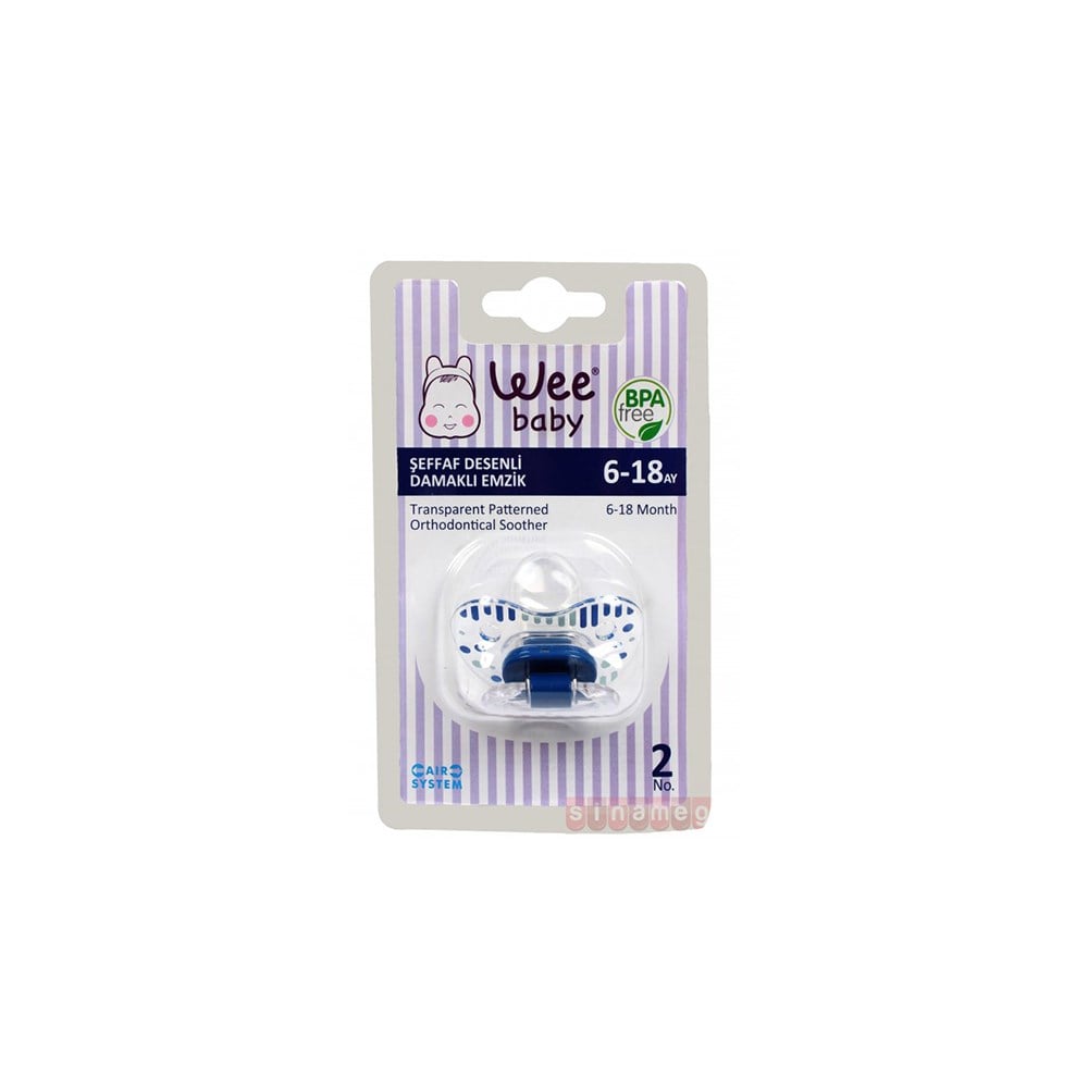 W.baby Şeffaf Desenli Damaklı Emzik No:2 Kod:837