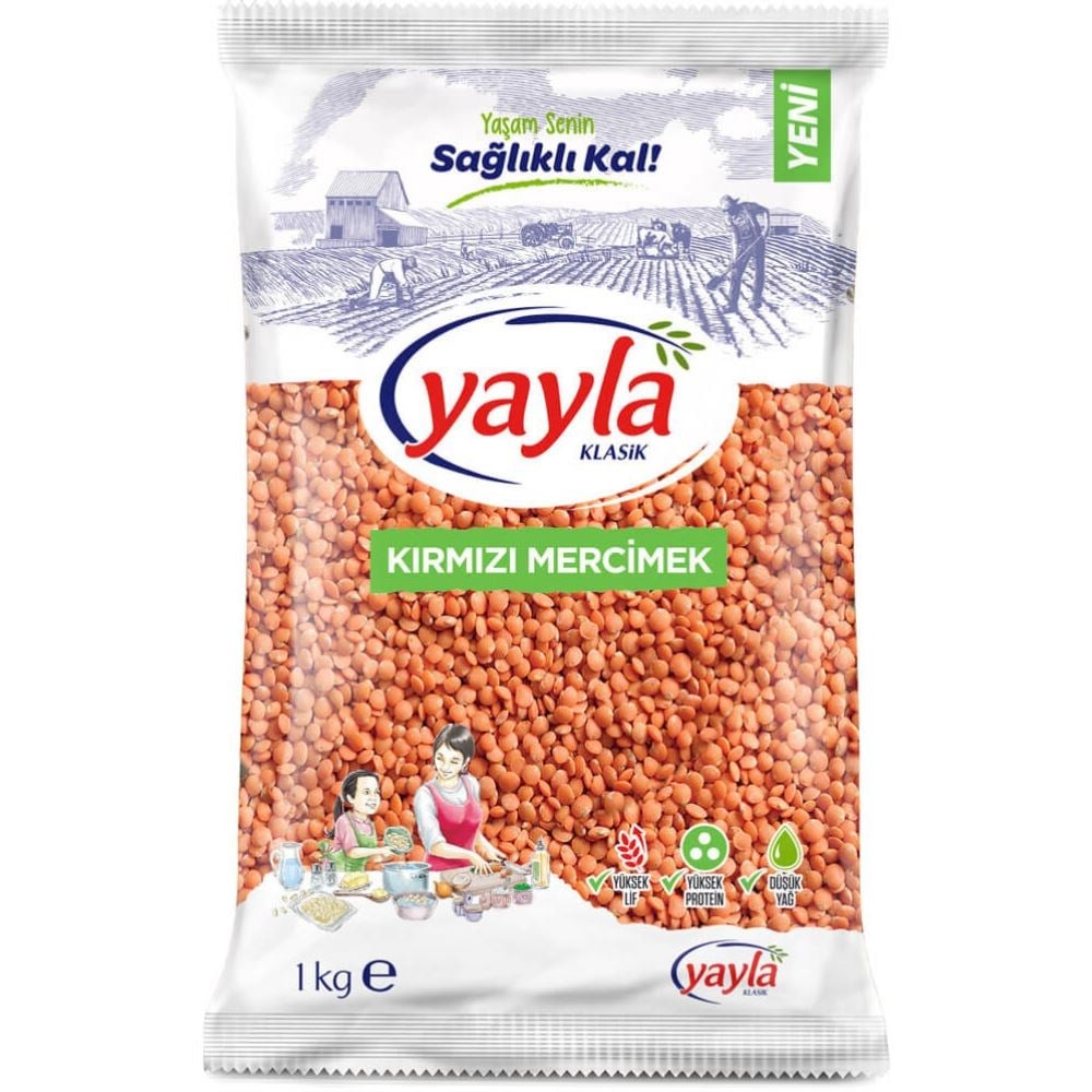 Yayla Kırmızı Mercimek 1 Kg Top