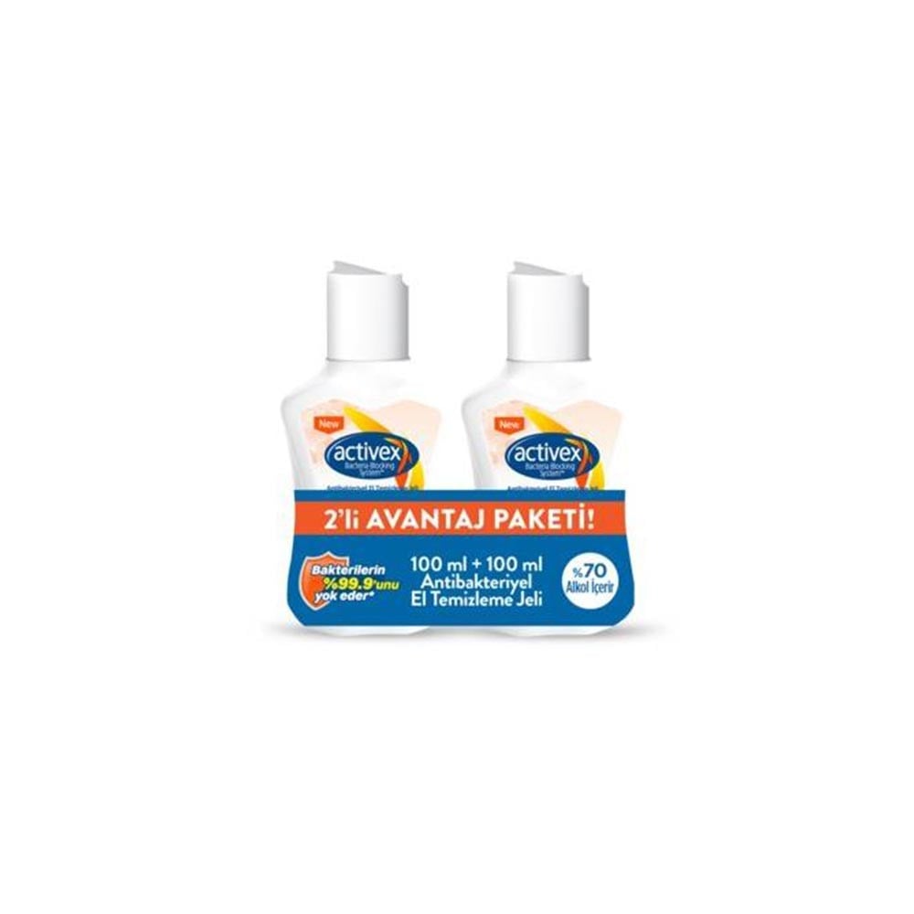 Activex El Temizleme Jeli 100 Ml+100 Ml Antibakteriyel