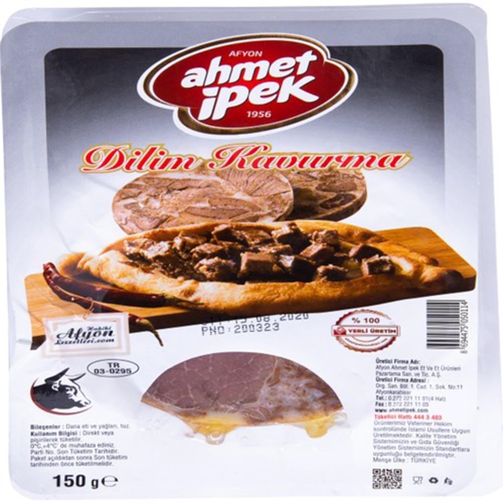 Ahmet İpek Pastırma Dilimli 50 Gr Dana