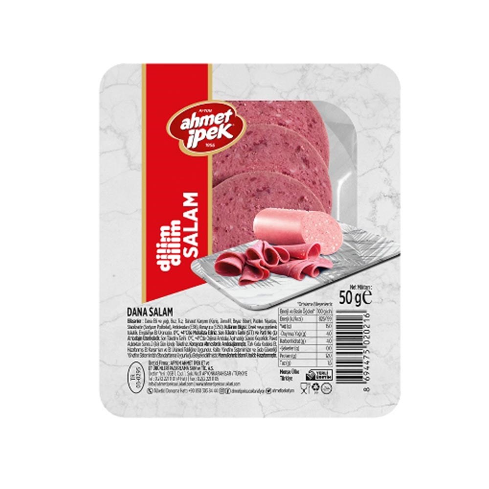 Ahmet İpek Salam Dilimli 50 Gr Dana