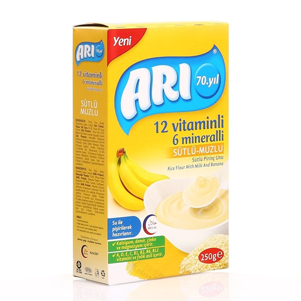 Arı Pirinç Unu 250 Gr Sütlü Muzlu